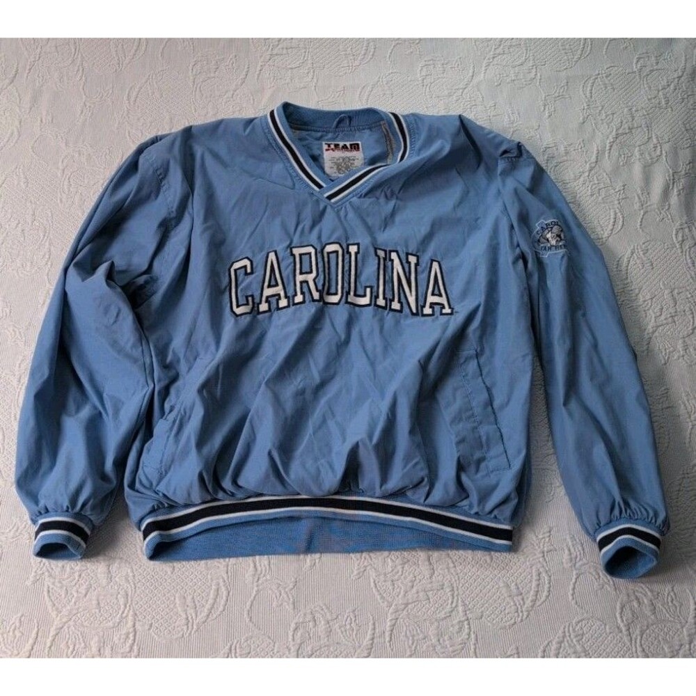 Vintage 90s Carolina Tar Heels Mens pull over jacket XL Team Edition Apparel